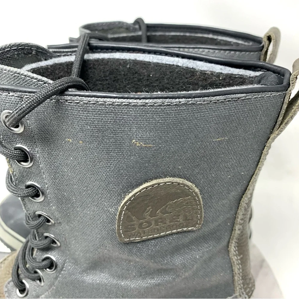 Sorel 1964 Premium CVS Gray Lace Up Waterproof Snow Boots 10/44 Mens Insulated